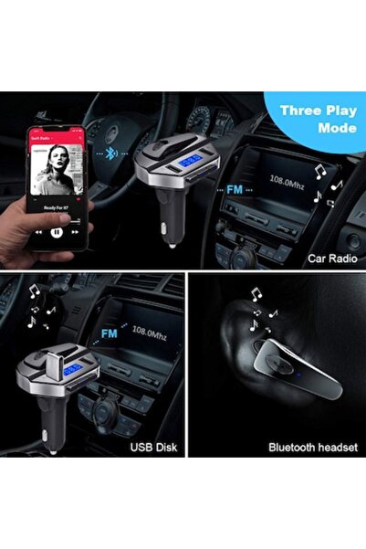 OEM Φορτιστής Αυτοκινήτου Bluetooth Handsfree Car Kit Fm V6 Με Ακουστικό