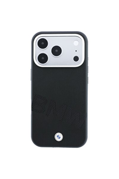 BMW Θήκη MagSafe με Κεκλιμένα Ανάγλυφα Γράμματα για iPhone 18/17 Pro Max, Μαύρο