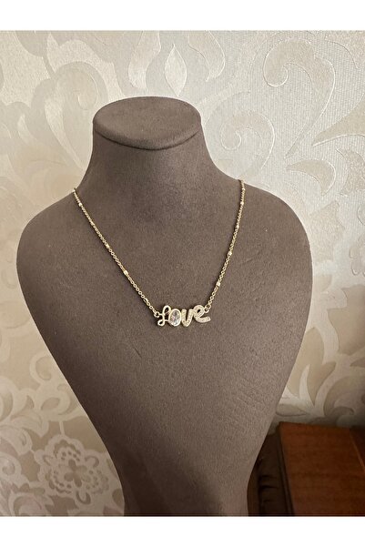 Milena Designer Store Milena Istanbul Love Gold Zircon Stone Necklace