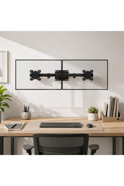 PUTORSEN Suport de perete pentru 2 monitoare 17–35 inch, 10 kg/brăță, VESA 75...