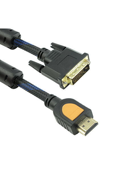 DETECH Καλώδιο HDMI σε DVI, 10μ, Φερρίτης, Υψηλής Ποιότητας, Μαύρο - 18192