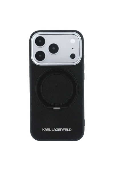 Karl Lagerfeld Husă MagSafe Saffiano cu Suport Inel 360 pentru iPhone 18 Pro ...