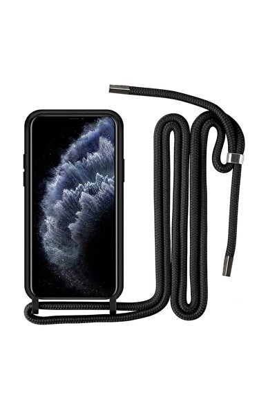 OEM Θήκη Σιλικόνης με Κορδόνι για το Iphone 12/12 Pro (Μαύρο)