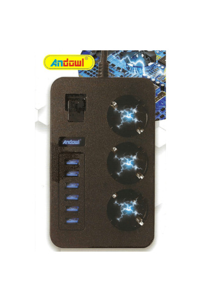 Andowl Πρίζα ρεύματος 3000W Ονομαστική Ισχύς Ευρωπαϊκού Τύπου Q-PC6