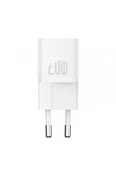 Baseus Φορτιστής δικτύου GaN5S Ταχυφορτιστής 1C 20W 1 x Type-C F Λευκό - 40407