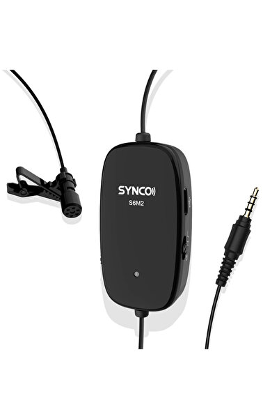 SYNCO Μικρόφωνο Lav-S6M2 με κλιπ, πανκατευθυντικό, 3.5mm, 400mAh, μαύρο