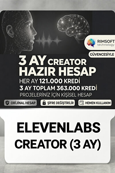 Creator Plan - 3 Aylık Lisans Hazır Hesap Şifre Değiştirilir (FW)