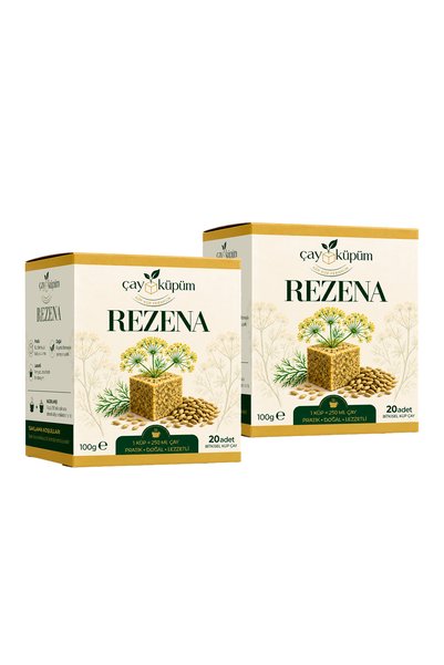 ÇAY KÜPÜM 2'li Rezena Bitki Çayı 100 g - 20 Adet Sargılı Bitkisel Küp Çay