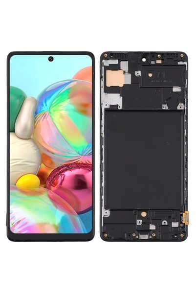 Tradebit Display LCD + Ecran tactil Samsung Galaxy A71 SM-A715F Incell Ramă neagră