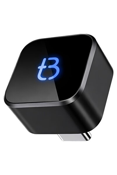 Tradebit Adaptor wireless USB-C TB CUBE pentru Apple CarPlay/Android Auto, negru