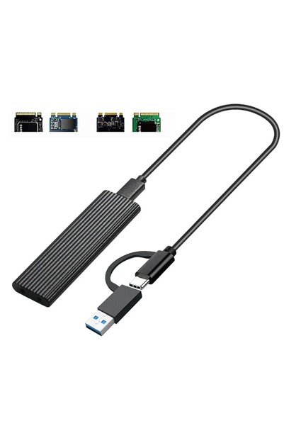 Tradebit Carcasă SSD M.2 NVMe PCIe USB-C 3.1, Tradebit, din aluminiu, 2230x22...
