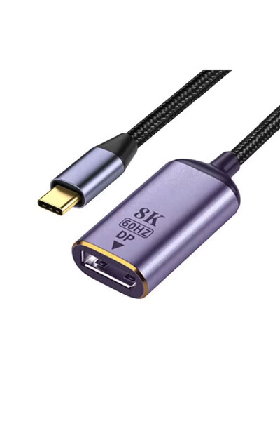 DETECH Προσαρμογέας DeTech, USB-C – DP, 8K, 60Hz, Γκρι - 17840