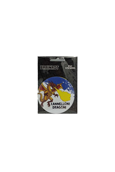 GİM Σετ Αυτοκόλλητων PVC 2 Τεμαχίων Toikido Brainrot - Cannelloni Dragoni