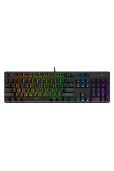 POWERTECH Μηχανικό πληκτρολόγιο gaming PT-1254 ενσύρματο RGB μαύρο