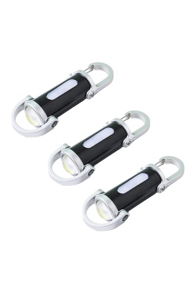 Lawazim مجموعة من 3 مصابيح يدوية قابلة لإعادة الشحن - أضواء عمل LED COB مع منفذ USB-C و7 أوضاع إضاءة