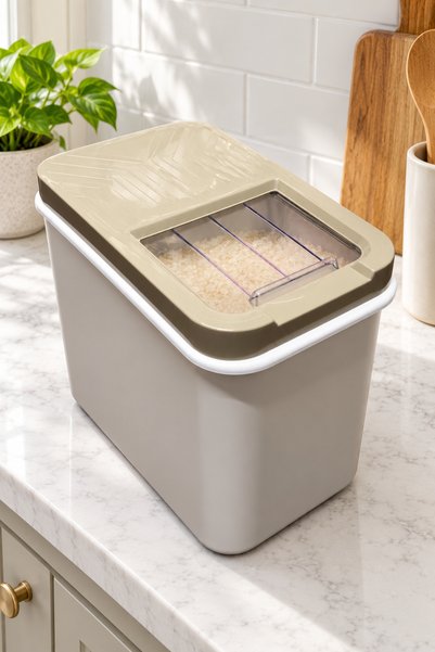 Kitchen Line Slidebox 16 Liter Food Storage Container with Transparent Sliding Lid – Kitchen and Pantry Organizer -Deterjan Kutsu 35 × 22 × 28 cm