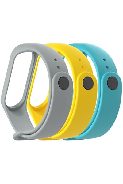 Xiaomi Λουράκια Lilak© Για Mi Band 3/4 Γκρι/κίτρινο/γαλάζιο