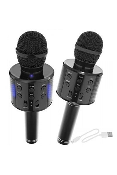 OEM Ασύρματο Μικρόφωνο Ηχείο Bluetooth Karaoke Σε Μαύρο Χρώμα