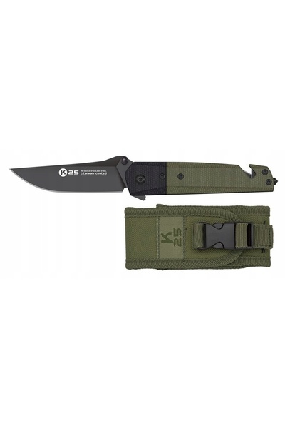 K25 01RU25244 cuțit micarta 119mm, tăietor de curele