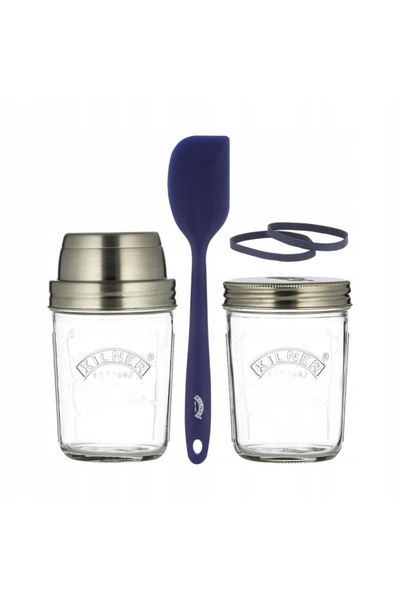 KİLNER Kit de fermentare pentru aluat cu maia 7 el. 2 borcane 350 ml, spatulă
