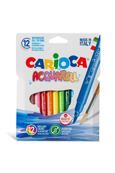 carioca Acquarell Μαρκαδόροι Ακουαρέλας 12 Χρώματα Μύτη Πινέλο 3mm