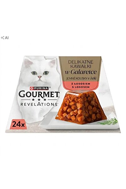 Gourmet Revelations pliculețe pentru pisici cu somon în jeleu 24x57 g