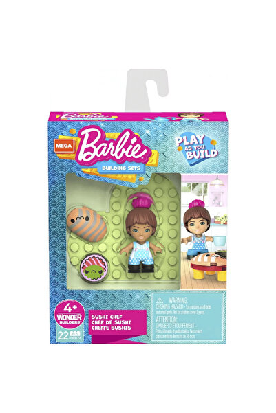 Barbie Φιγούρες Mega Bloks με αξεσουάρ σεφ σούσι
