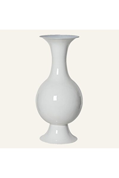 Beauty Home Μεταλλικό Βάζο Λευκό 25 x 56 εκ.