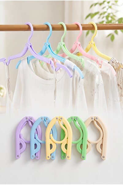 Vekorr 2 Pieces Multi-Purpose Foldable Clothing Hanger Space-Saving Portable ...