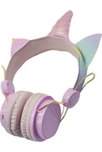 OEM Unicorn Ah-808 Ασύρματα On Ear Ακουστικά Ροζ