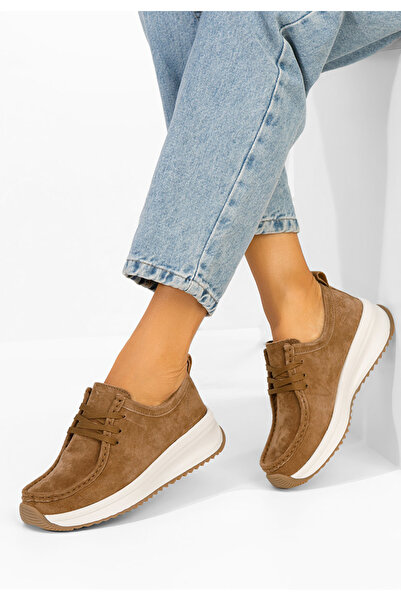 B T Shoes Γυναικεία Δερμάτινα Μοκασίνια Ydelia καφέ