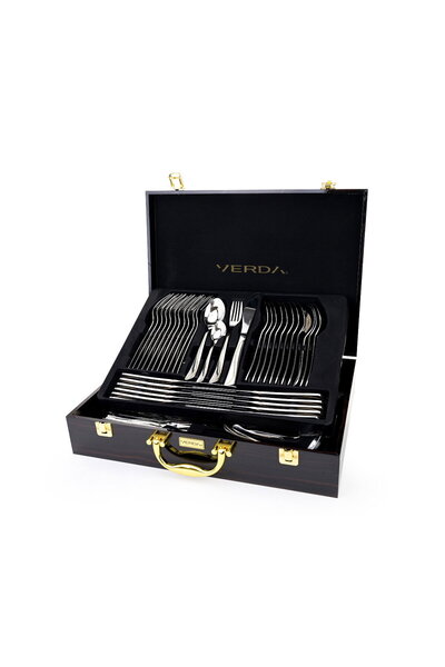 VERDA 72-Piece Spoon Set, Gold-Plated Silver