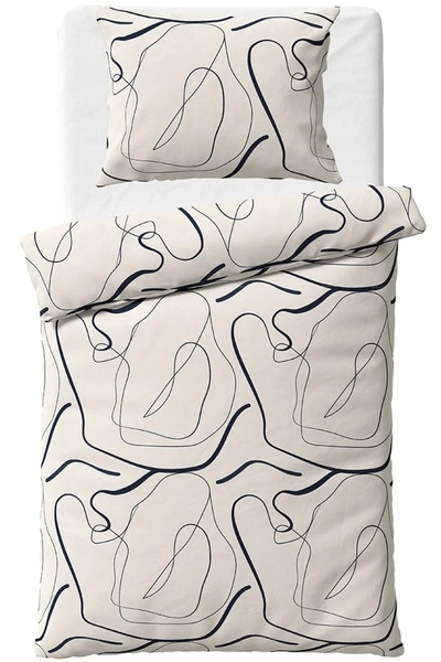 Bedtex Lenjerie de pat din bumbac Mistari 140x200 +70x90 cm