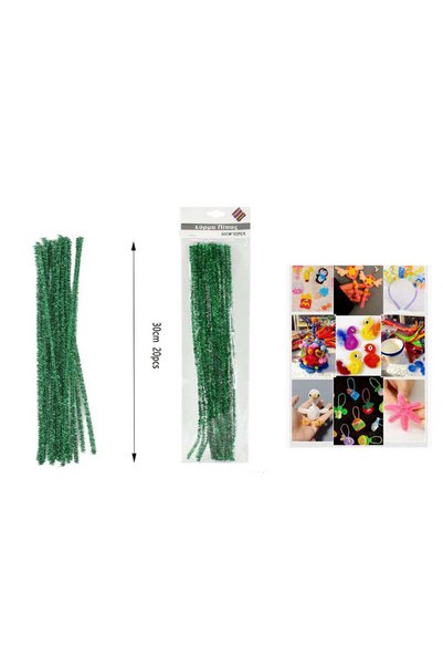 OEM Πράσινο σύρμα χειροτεχνίας τύπου pipe cleaner 30 εκ. 20 τεμάχια