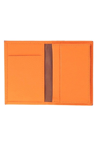 BloominBag Bloomcard Verta Burnt Orange Genuine Leather Vertical Card Holder