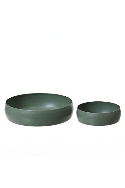 Beauty Home Σετ Μπολ Χακί 2 Τεμαχίων 22 x 5.5 εκ., 13.5 x 5 εκ.