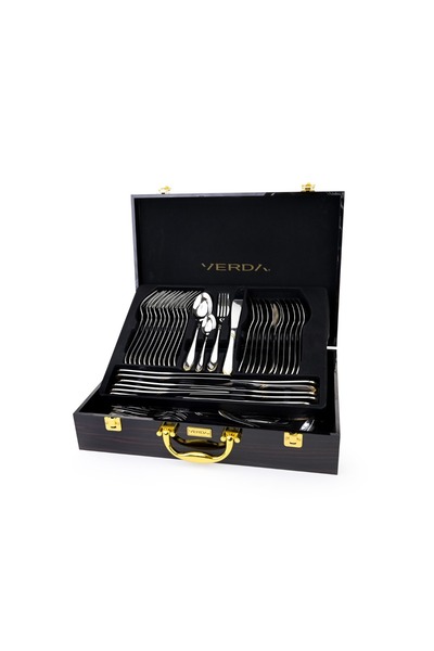 VERDA 72-Piece Spoon Set, Gold-Plated Silver