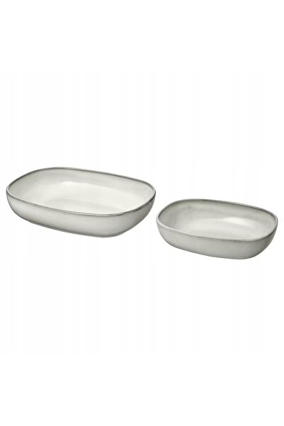 IKEA Vas dreptunghiular termorezistent GLADELIG 2 buc., gri
