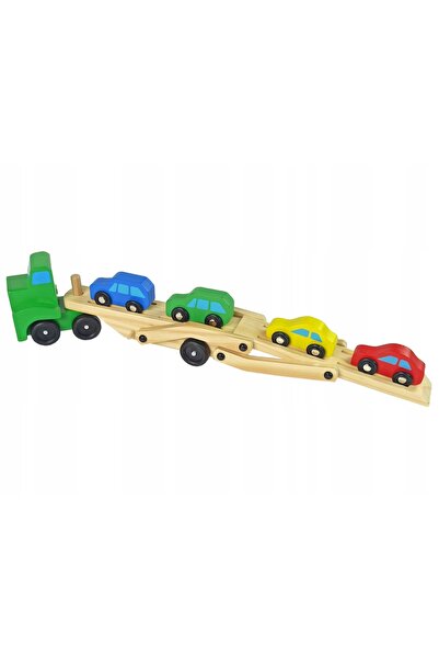 LeanToys ND24_9116 Basculantă verde din lemn cu S