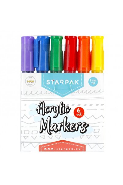 Starpak ND39_497710 MARKER ACRILIC 6KOL OKR STK WB 12/72