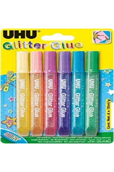 Uhu Κόλλα με γκλίτερ λαμπερή 6x10ml
