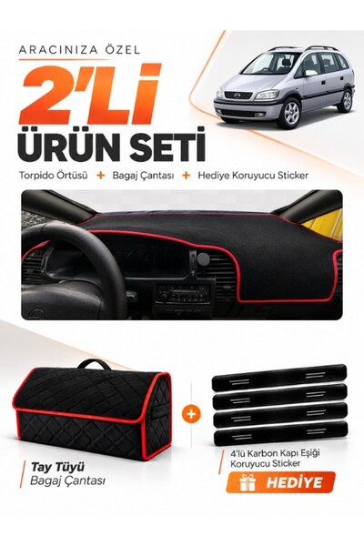 e-biz Opel Zafira (1999-2003) Compatible Glove Box Cover + Tay Tüy Luggage Ba...