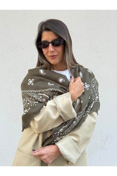 Tuysa Jewelry Patchwork Desenli Pamuklu Şal