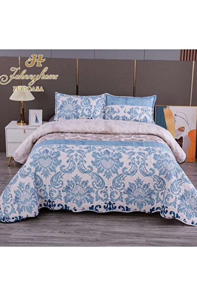 Pucioasa Home Cuvertura de pat cu 2 fete, 100% PES, 3 piese, pat 2 persoane, ...