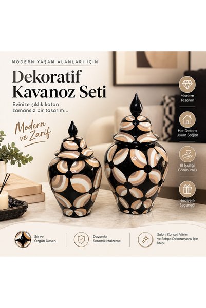 ARBE Art Gallery Seramik Asil Küp Siyah İnci