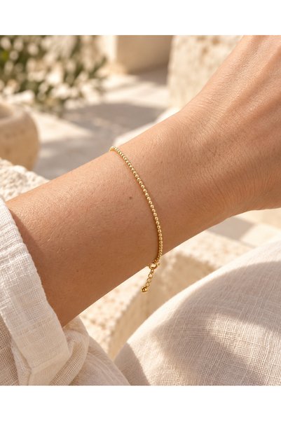 Sarezza Gold 14 Ayar Altın Mini Dorika Bileklik – 19 cm