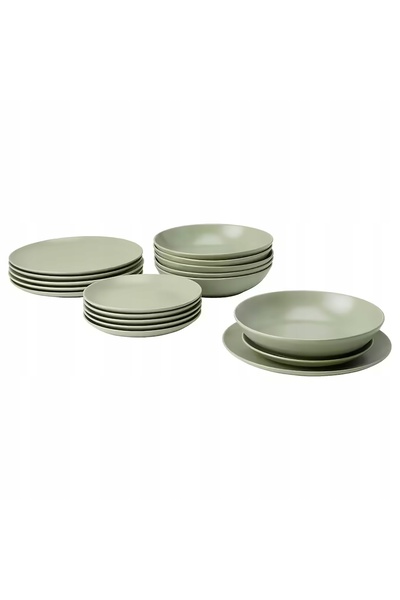 IKEA FARGLAR Serviciu de masă elegant pentru 6 persoane - 18 piese, din piatră "