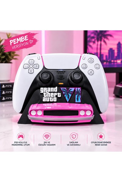 DNS 3D PS5 DualSense Uyumlu GTA 6 Temalı Oyun Kolu Standı