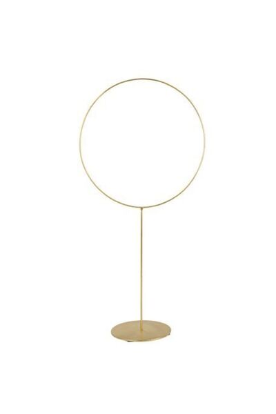 Beauty Home Μεταλλικός κύκλος χρυσός με βάση 50 x 24 εκ.