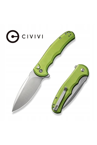 Civivi Cuțit Praxis din aluminiu verde cu blocare prin buton